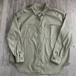 American Eagle Faux Leather Shacket